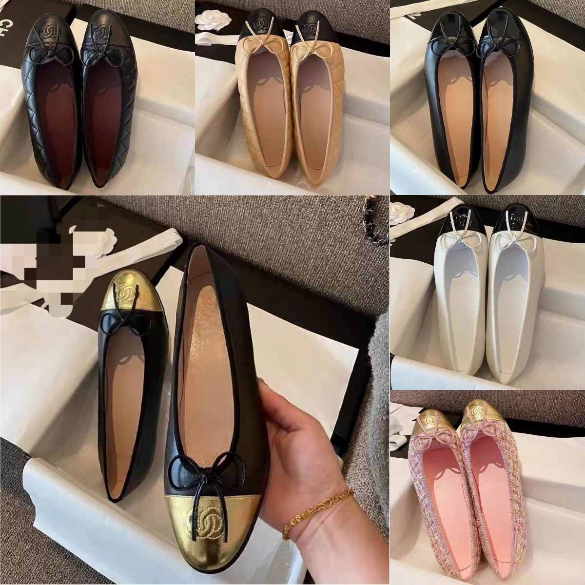with box luxury bowtie adornment women ballet shoes casual shoes comfortable daily shoes high quality European American fashion trend single item