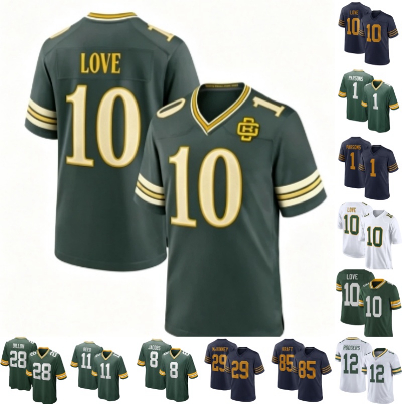 2026 New 10 Love Micah Parsons Josh Jacobs Matthew Golden Football Edgerrin Cooper Morgan Starr Musgrave Melton Jayden Reed Franklin Jerseys