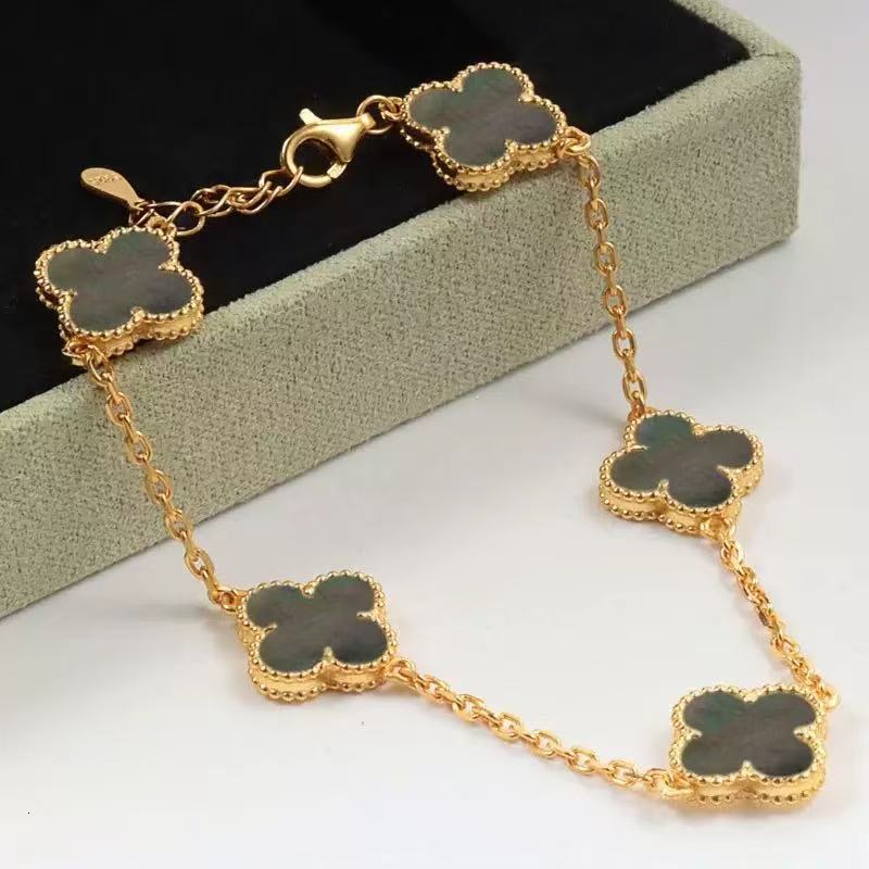 Vanlyness Cleefjewelry Bracelet Classic Lucky Four Leaf Clover Designer Jewelry Brand 18K Gold Luxury For Women Mother Of Pearl Bracelet Gifts Brace