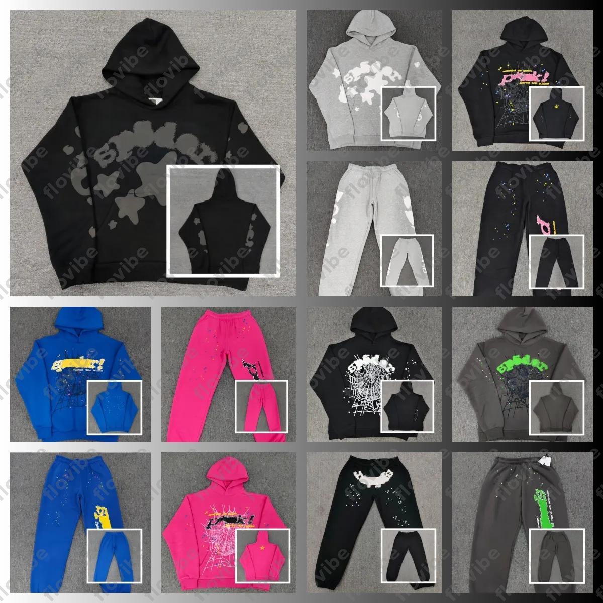 Designer Hoddie Young Thug Hommes Femmes Sweat à capuche Mousse Imprimer Web Graphique Rose Sweatshirts Y2k Pulls Designer Hoody Tracuit jachère