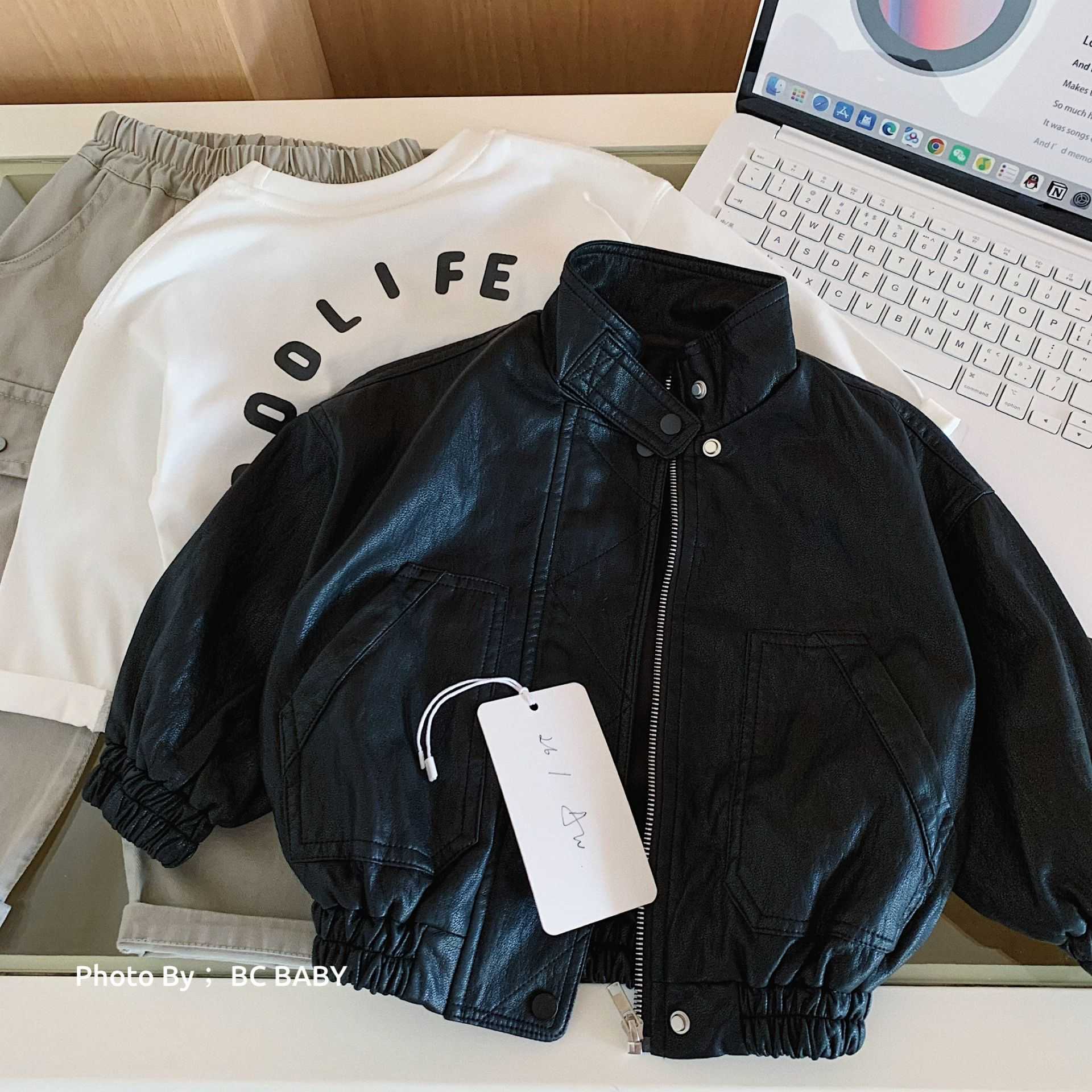 Bangcheng Boys' Leather Jacket 2026 Autumn New Korean Style Children's Stand Collar Handsome Jacket Boys' Spring and Autumn Top L2691