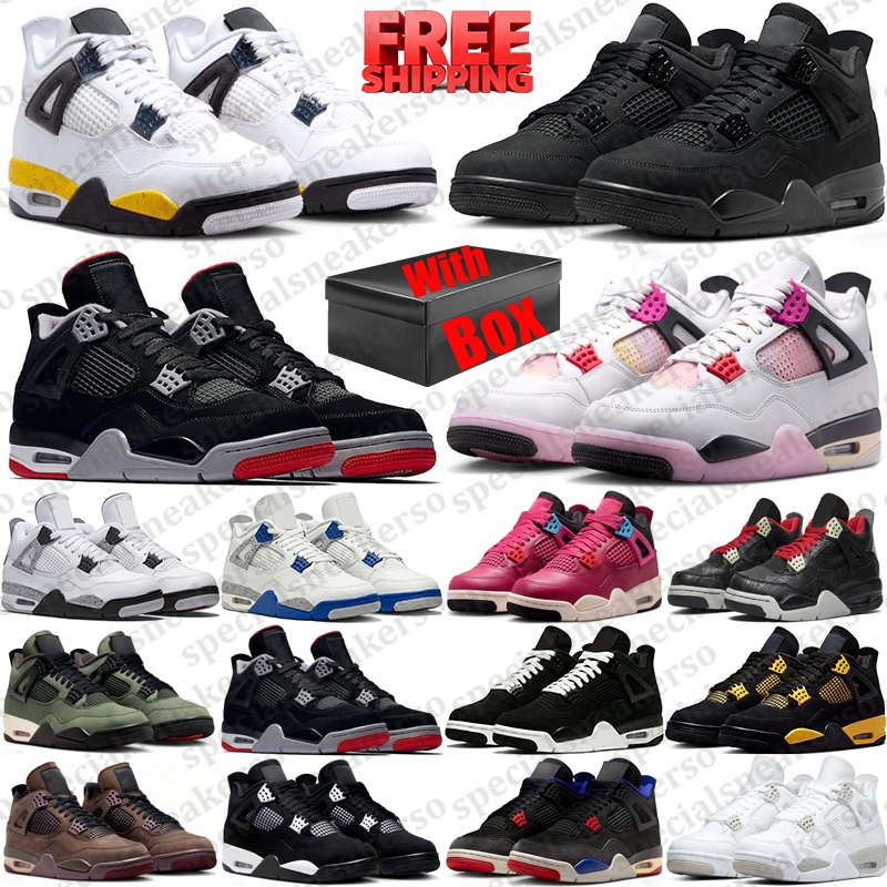 Free Shipping With Box Basketball 4 4s Designer jordan4sshoe Sport Shoes off white sneakers d h gate shoe black cats Toro Bravo Valentine for mens w