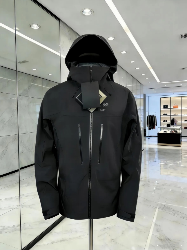 Arcs outdoor designer hardshell waterproof windproof and wear resistant jacket for men and women Made of Gore Tex Suitable for skiing hiking and mou