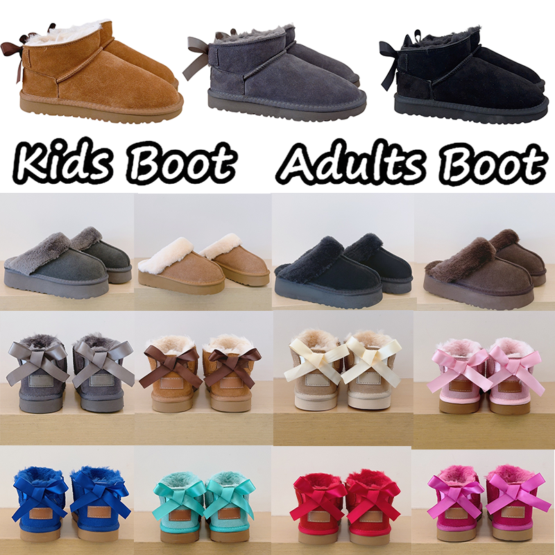 2027 New Boots Kids Boots Australia Snow Boot Designer Children Shoes Winter Classic UItra Mini Boot Botton Baby Boys Girls Ankle Booties Kid Fur Su