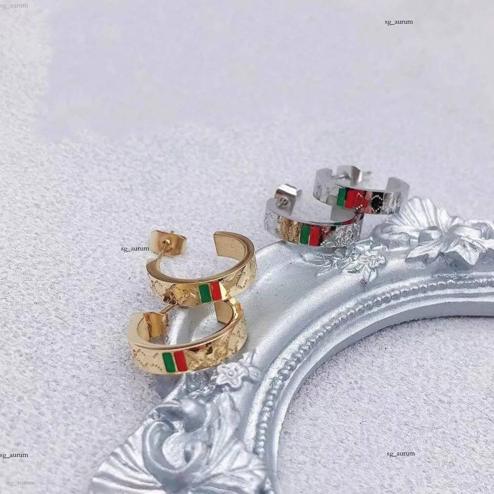 Designer demi-cercle de marque G Stud en acier inoxydable 316L 18k Or argent rose femmes lettre graver boucles d'oreilles filles bijoux de mariag