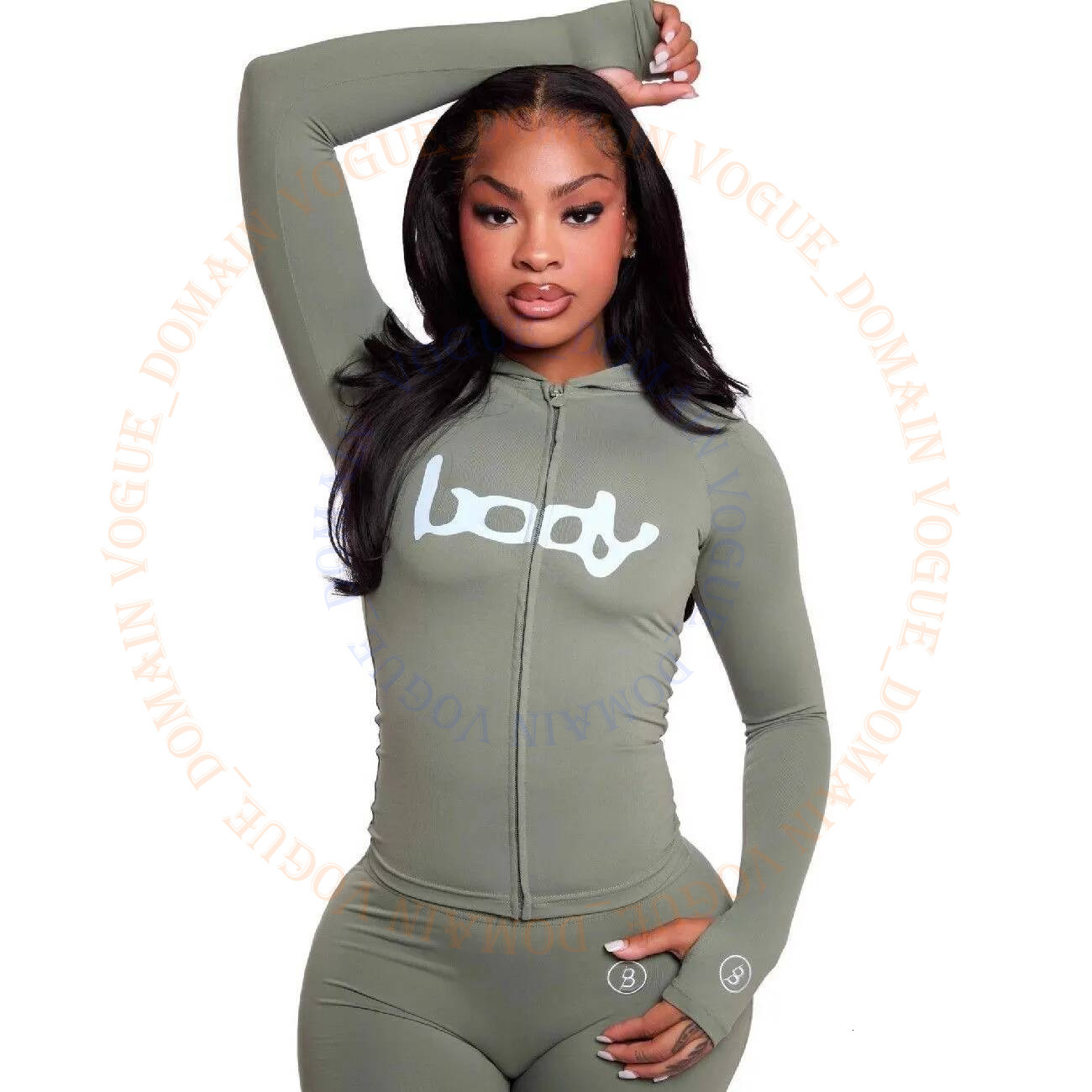 Body By Raventracy Womens Tracksuit Set Jacket High Waist Leggings Quick Drying Breathable Athletic Sportswear Perfect For Gym Training Jogging Dail