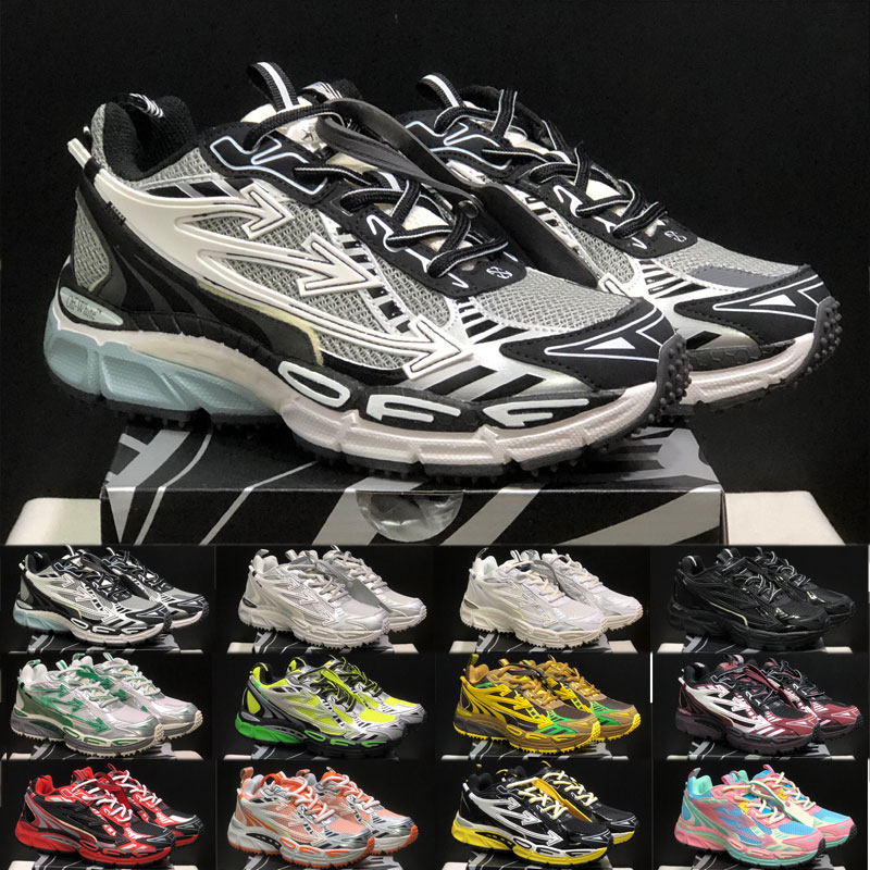 Offwhite Be Right Back Shoes men Women Retro Track Runner trainers black Silver Grey Mesh Breathable Dad Sneakers Thick Sole Non Slip Athletic Runni