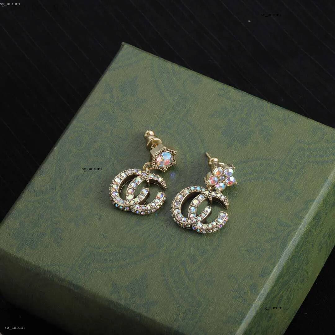 Créateur de bijoux femme Boucles d'oreilles pendantes en cristal floral couleur diamant