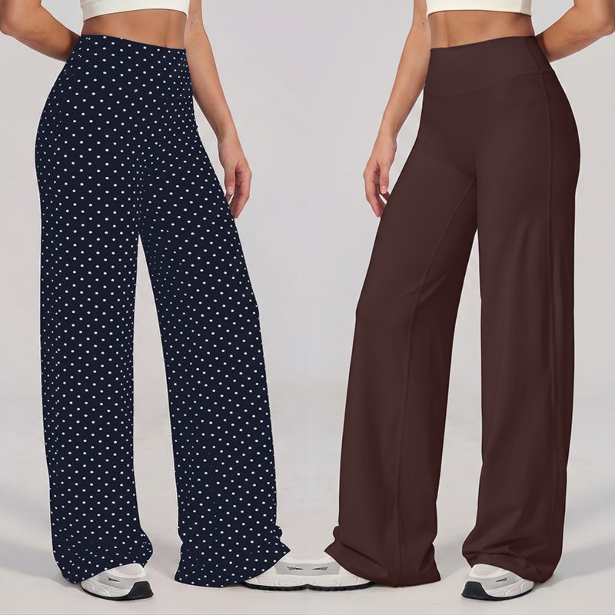 UU-L6540 Nouveau pantalon à jambes larges à séchage rapide pour femmes loisirs de plein air sport pantalon de Fitness pantalon droit multicolore
