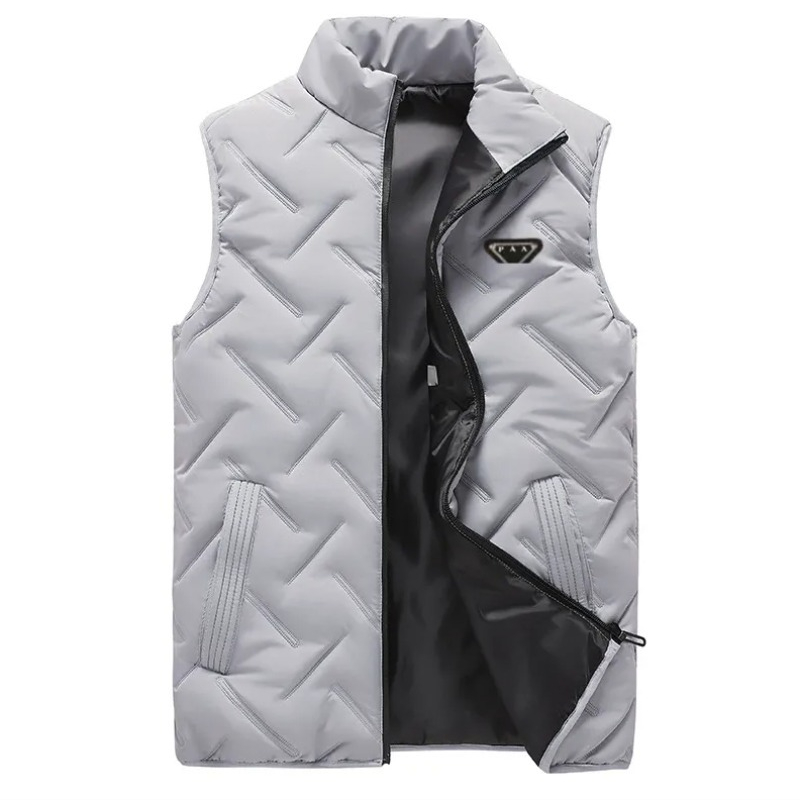 Luxury Embroidered Triangle Brand Logo Designer Mens Vests Gilet Jacket Bomber Cotton Coats Sleeveless Windbreaker Man Coat Jackets Body Warmer Vest