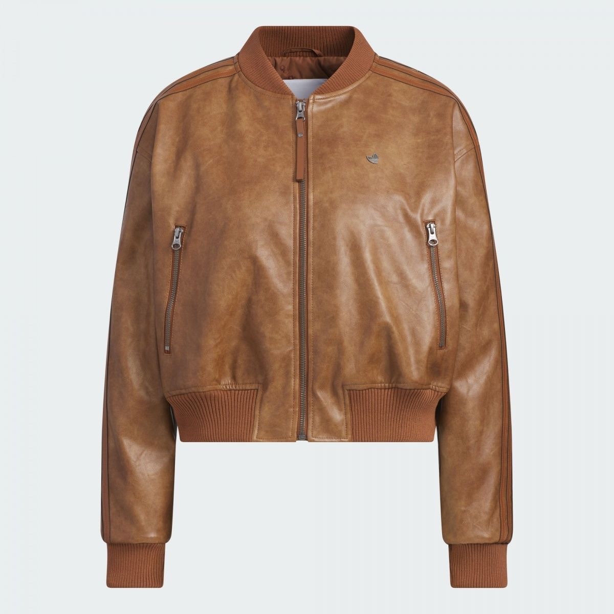 Designer Leather Jacket women Adidders Originals Clover Women's Retro Warm Sports Stand Collar Cotton Padded Jacket
