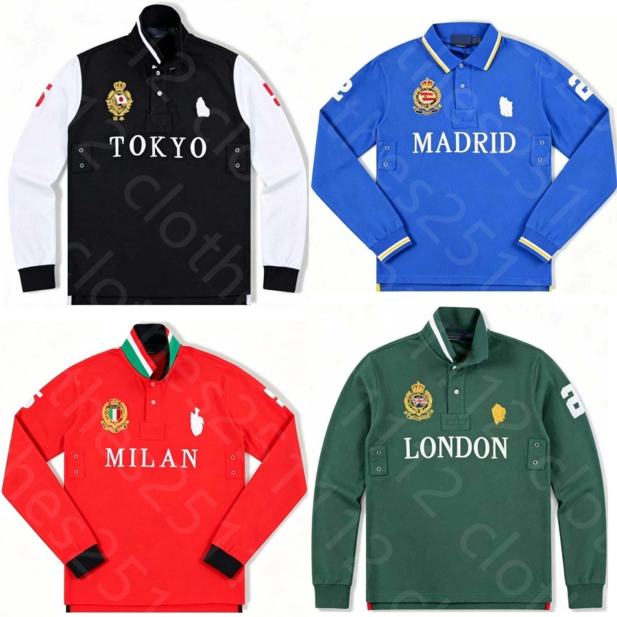polo chemise à manches longues hommes chemise à manches longues designer t-shirt luxe broder sweat décontracté streetwear tee couleur unie affair