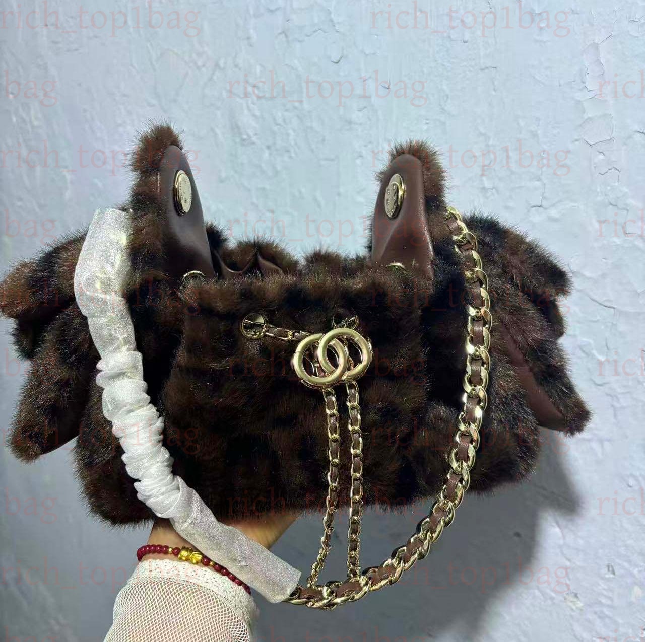 Designer Bags 2026 Trends top quality 26A Bag Shoulder Bag top quality dalmatian drawstring bucket bag 25 bag leopard mink fur crossbody evening bag
