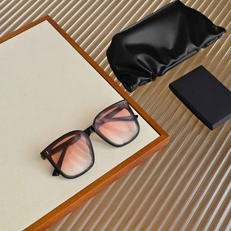 Lunettes de soleil carrées coréennes GM FRIDA, mode grand dégradé de couleur Gm multicolore, style léger, UV400, option de lentilles polarisées a