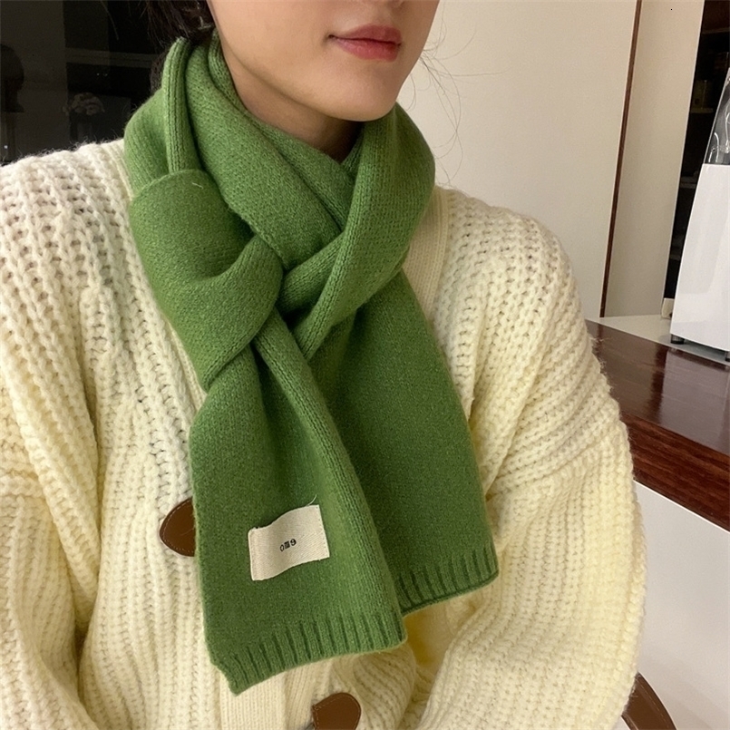2026 Korean Women Men Cashmere Scarves Lady Winter Thicken Warm Soft Pashmina Shawls Wraps Female Pure Color Knitted Long Scarf 260831