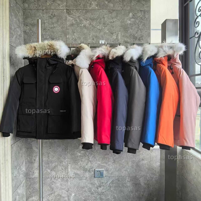 Kids Jacket Kids Winter Coat wolf hair High Quality Faux Fur Hood Windproof Thick Warm Multi Pockets Outdoor Snow Jacket Boys Girls Children Outerwe