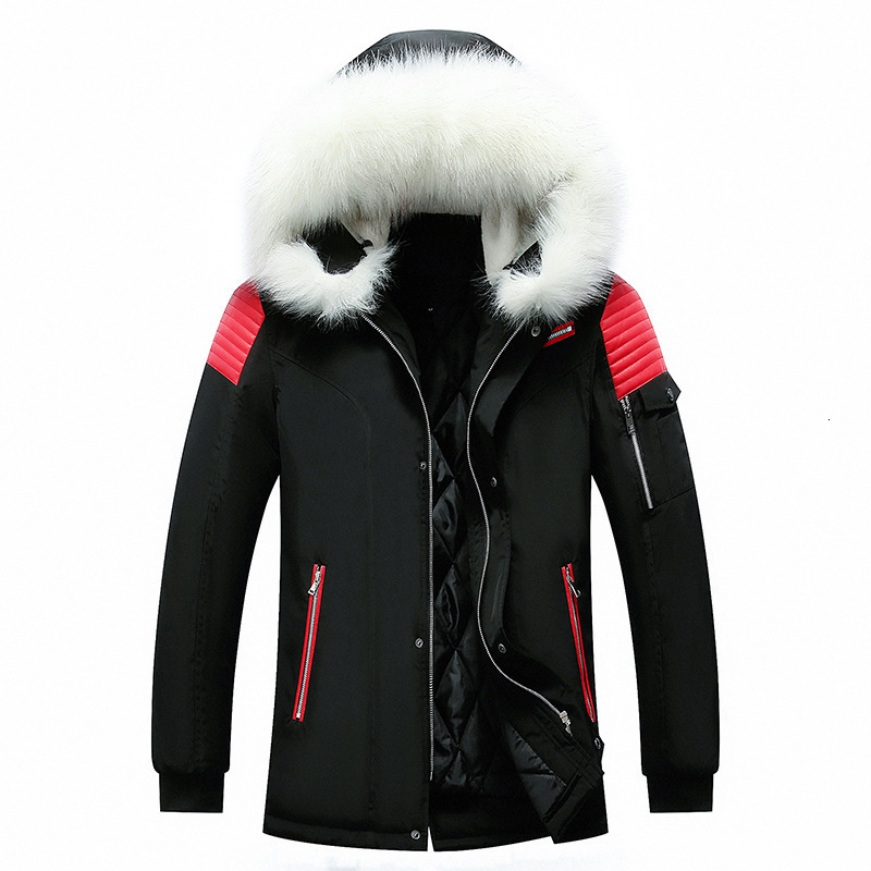 Winter zipup jacket with pockets thickened for warmth casual style suitable young adults blue color detachable collar solid 240918