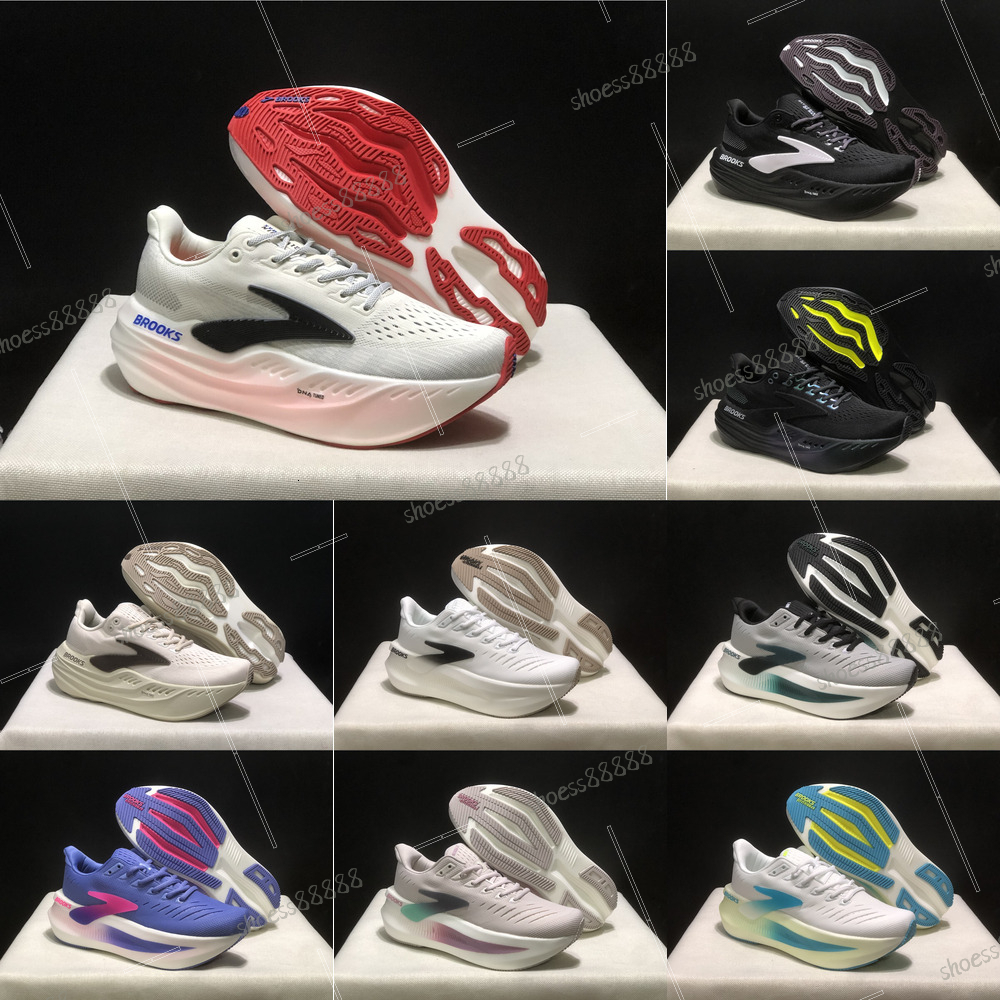 Designer Running Shoes Mens Womens Brook Glycerin Maximum White Diva Pink Ebony Winter Sky Orange Grey Aurora Black Men Women Sports Trainers Sneake