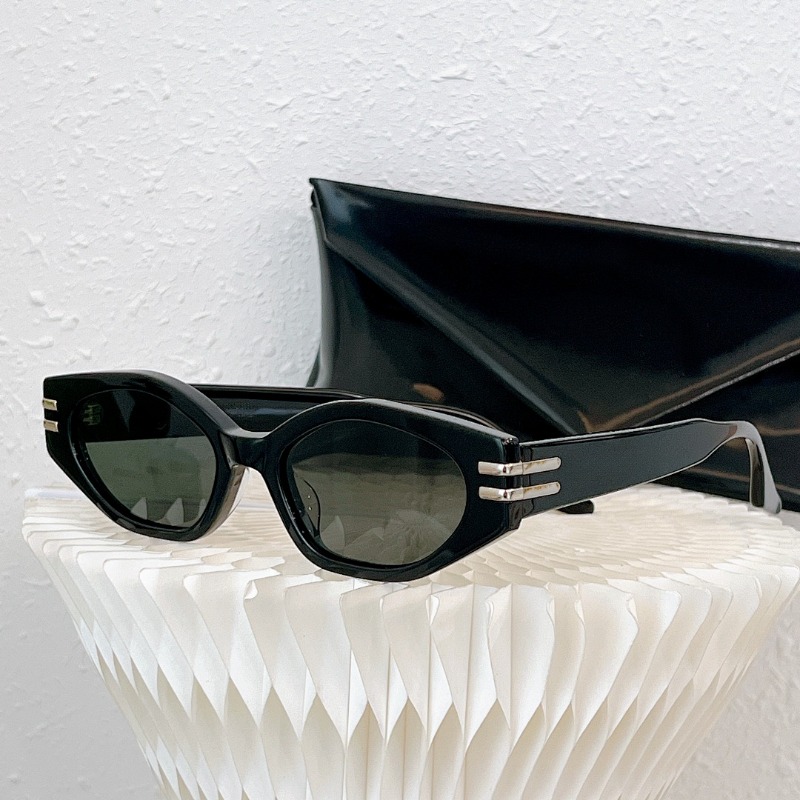Lunettes de soleil coréennes GHOST en acétate Y2K GM, petites lunettes de soleil ovales œil de chat, jaune néon, noir, lunettes De Soleil transpa