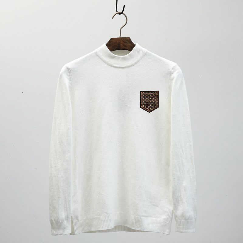 Designer Men's Sweaters New autumn and winter half-turtleneck knit sweater, simple and warm men's base layer sweater N94V