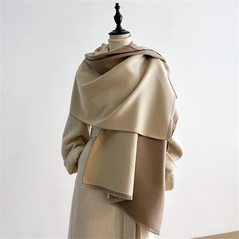 2025 Women's Winter Wool Scarf - Long Warm Cashmere-Like Solid Color Pashmina Shawl Wrap Hijab Bandana Head 260831