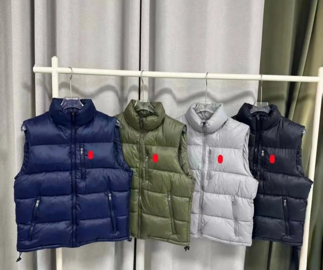 Polo Vest Polo Men Veste homme Body Warmer designer Horses Embroidery Zipper White Duck Down Femme Veste Sans Manche Polo Puffer Vest Designer Mens