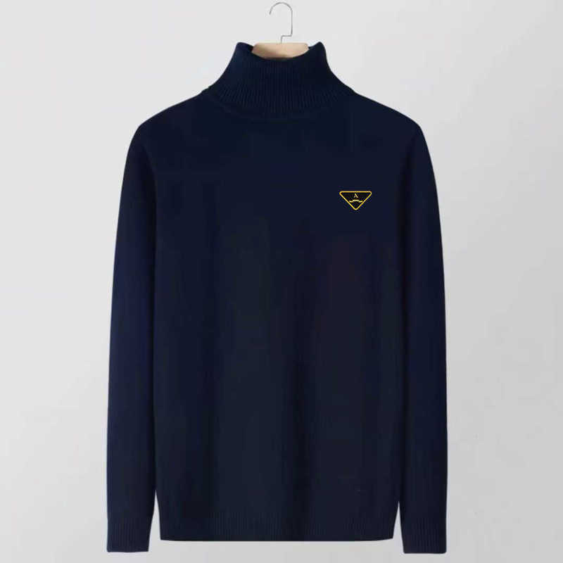Designer Men's Sweaters Turtleneck Sweater for Men, Autumn and Winter New Slim Base Layer Knitted Sweater, Style Trendy Versatile Thin Knitwear