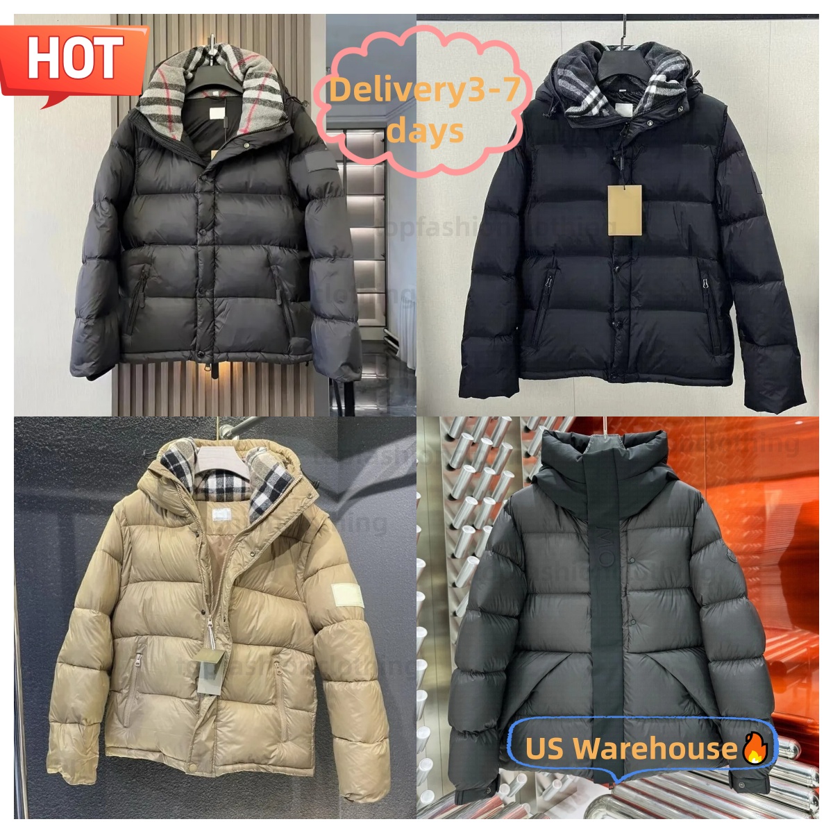 Dbaurly asberry Classic Plaid Pattern Warm Winter Outerwear 2026 Men Puffer Coat Luxury Brand Y2k Hip Hop Loose Hooded Down Jacket