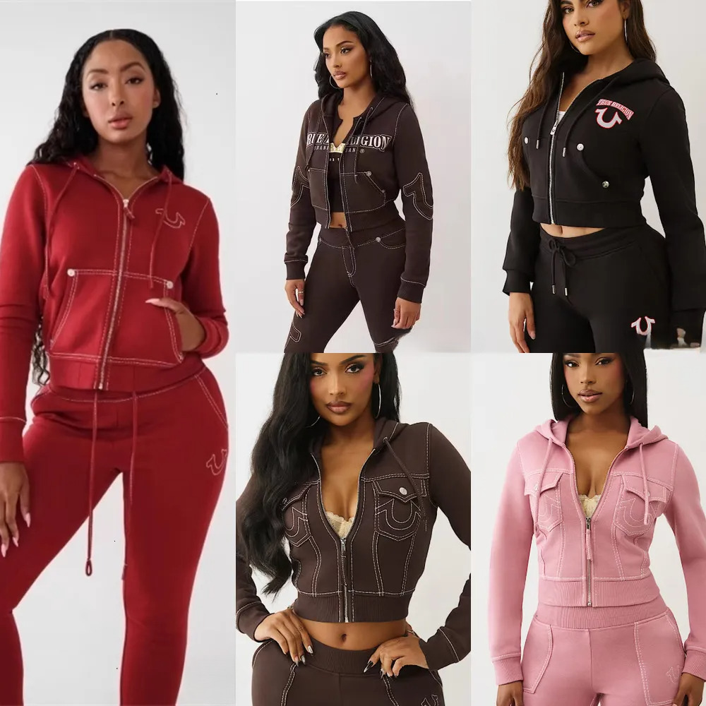 Womens Designer Tracksuit Casual Sweatsuit Letter Printed Two Piece Set Zipper Hoodie Sweatshirt Hip Hop Pants 2Pcs Sets For Women Outfits