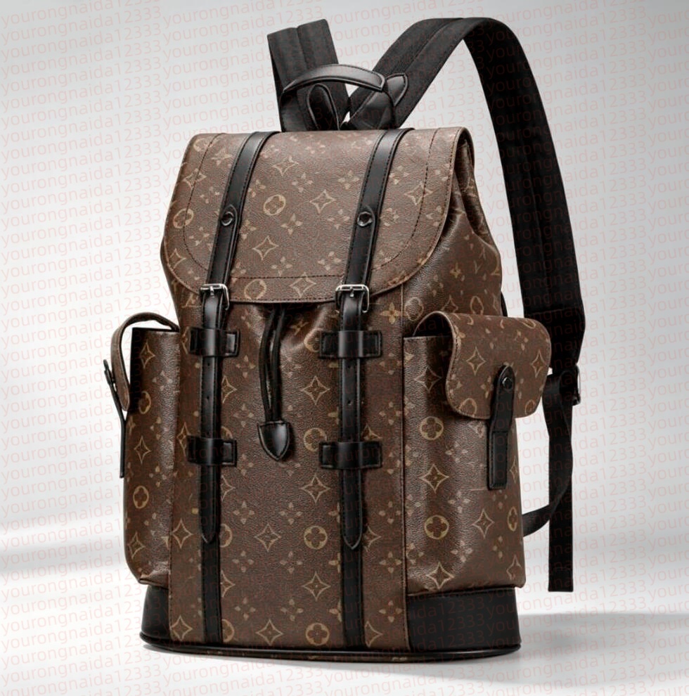 Embossed leather Backpacks Designer Duffel bag back pack Mens 2023 New Fashion Trend Korean Leisure Large Capacity Student Schoolbag 33X44CM