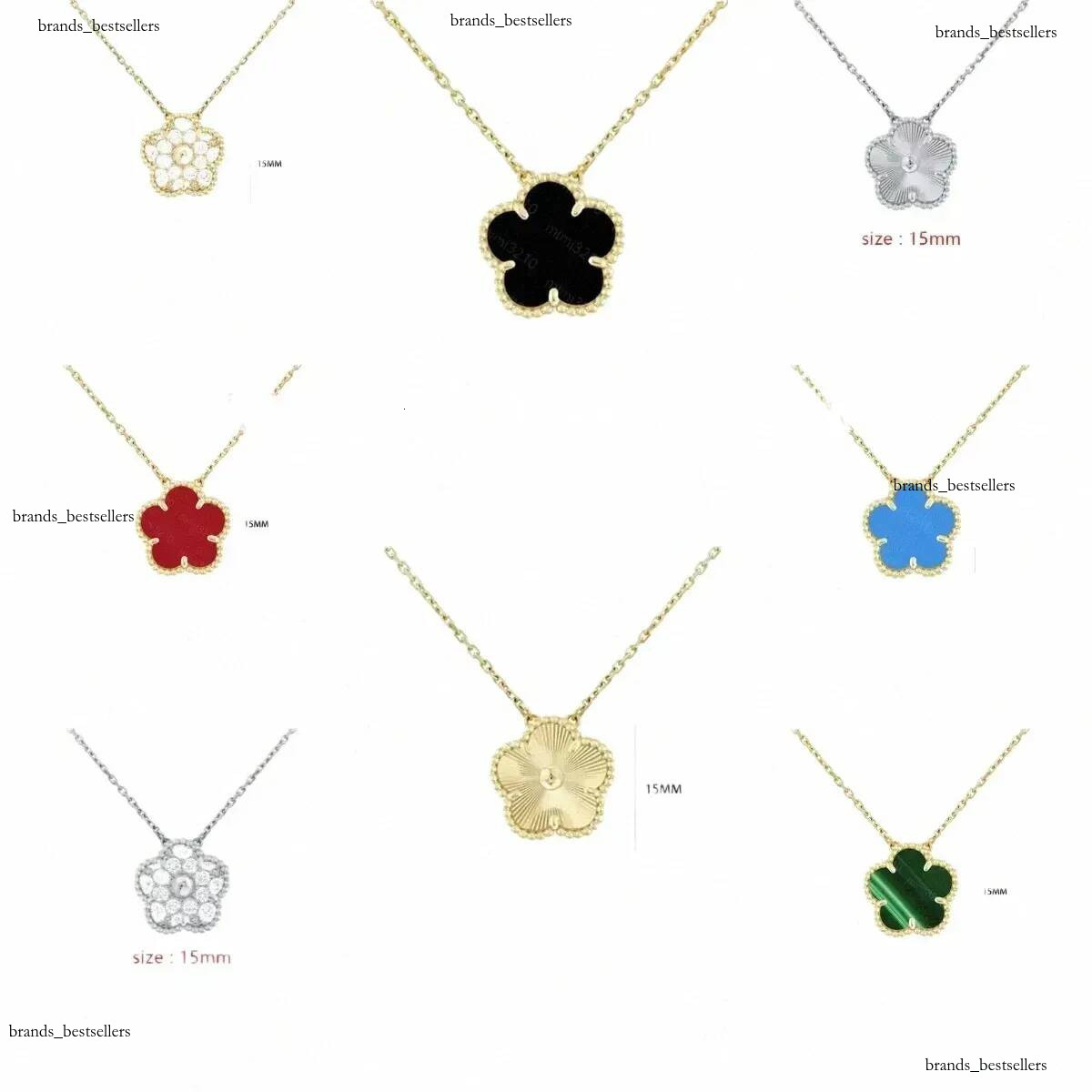 Designer de haute qualité plaqué or 18 carats agate pendentif en acier inoxydable cadeaux de vacances collier de luxe bijoux créateur pour dames
