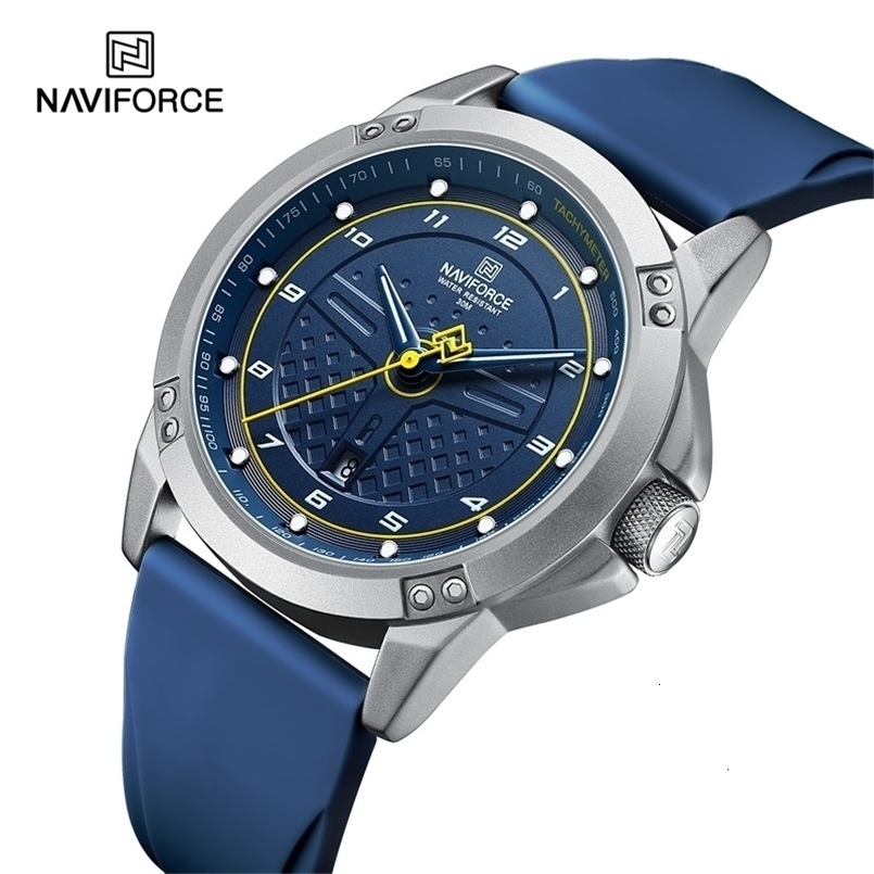 NAVIFORCE Casual Quartz Wristwatch Fashion Waterproof Men's Watches Sport Silicone Strap Male Luminous Clock Relogio Masculino 260831