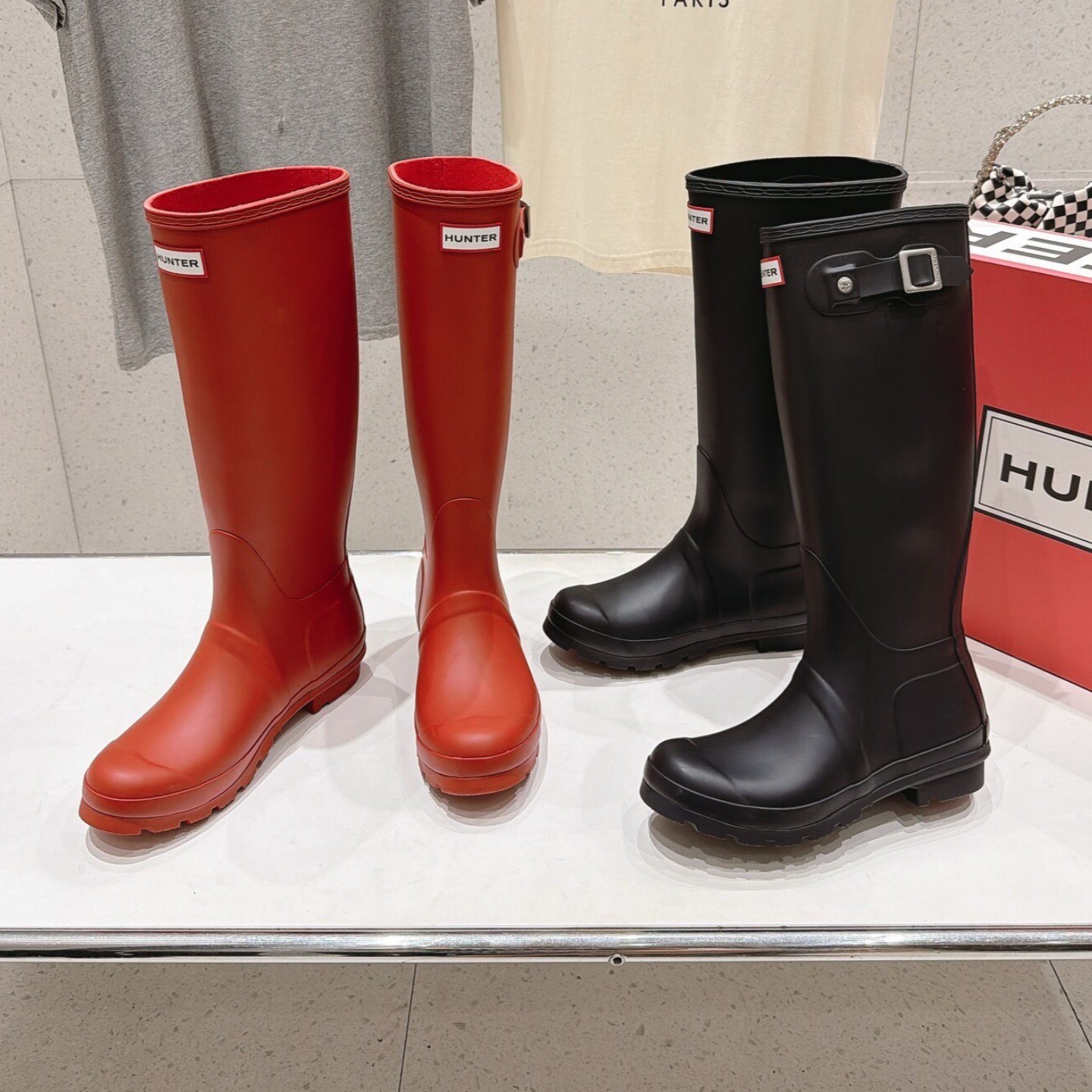 Wellington Designer Luxury Shoe Ladies Rubber Tall Rain Boots Waterproof Garden Yard Farm Festival Pull On Autumn Travel Classic Everyday Work Outdo