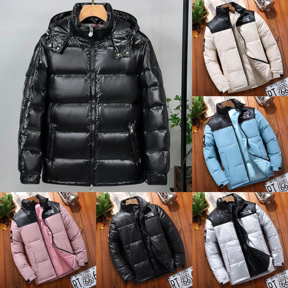 designer north Men's Down Warm Black Waterproof Jackets Man Coats Plus Size Men Parkas Puffer Mens Bubble Padded Solid Detachable Hat