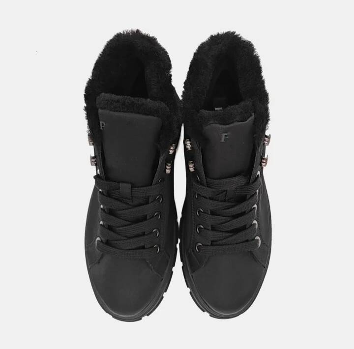 Winter Boots Designer Luxury Shoe Ladies Fleece Fur Lined Suede Platform Ankle Boot Lace Up Chunky Lug Sole Cold Outdoor Fashion Streetwear Warm Cas