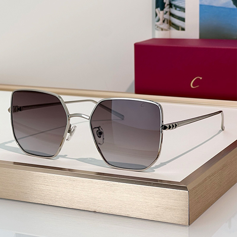 Metal Square Sunglasses CT0645S Classic womens oversized glasses UV protection nylon lenses Ladies summer beach party banquet sunnies