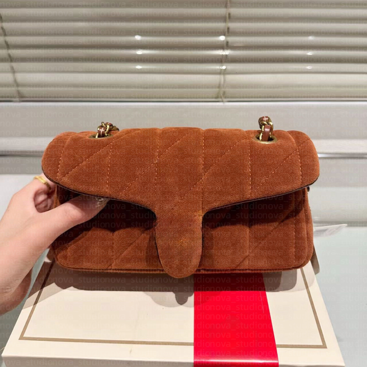 Shoulder Bags brown suede designer bag tabby bag shoulder bag Luxury Bag Pillow Quilted chain purse crossbody bag women Clutch flap brown suede bag