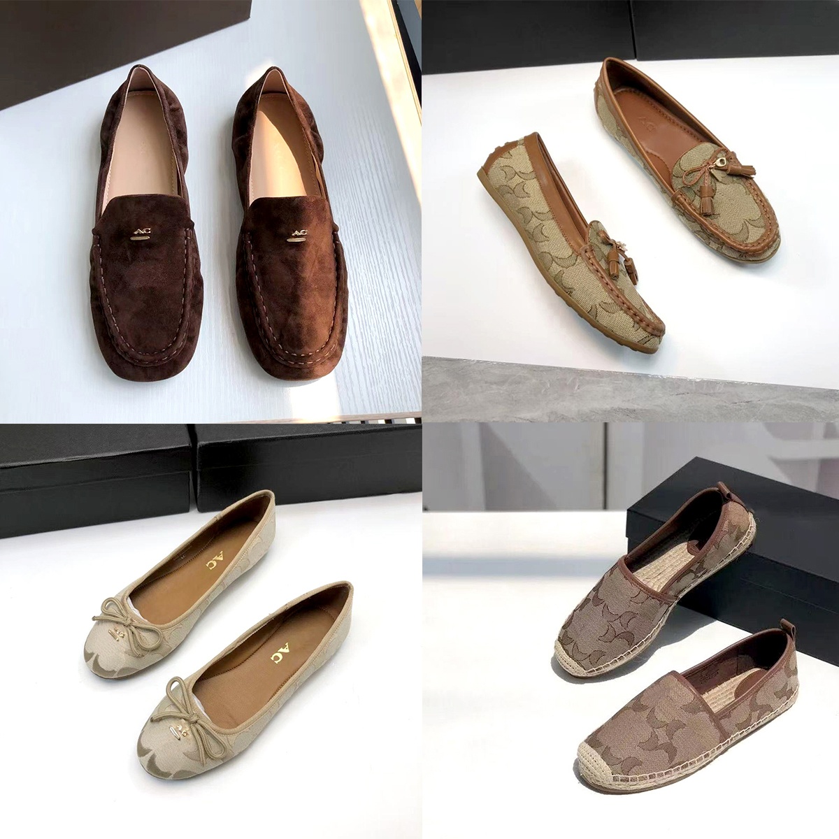 spring loafers mary jane 10a+quality Fisherman Summer Ballet luxurys women dress Designer casual shoe Suede moccasin sneakers Outdoor Canva Flat esp