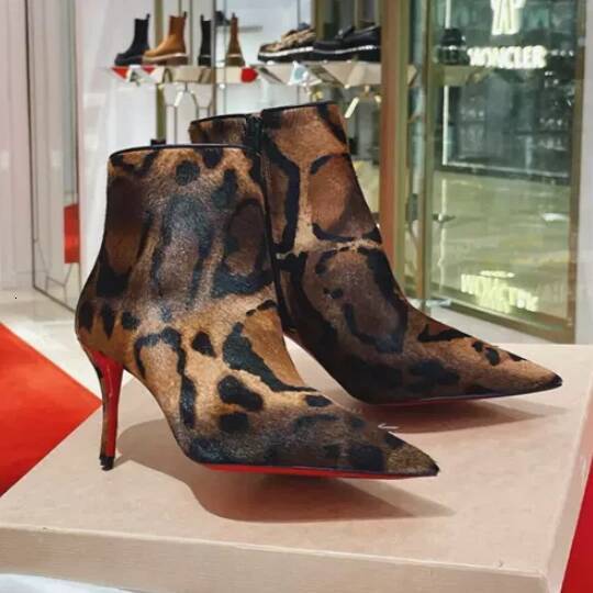 Buckle Boots Designer Luxury Shoe Women Croc Embossed Short Booties Block Heel Elastic Gore Pull Loop Autumn Winter Office Dress Party Street Moto C