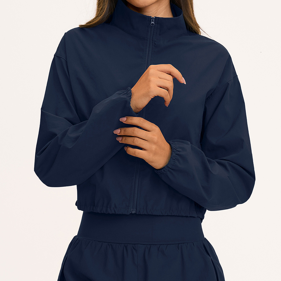 Women's Sports Zipper Jacket Gym Fitness Yoga Shirts Outdoor Running Cycling Coats Female Workout Long Sleeve W260907