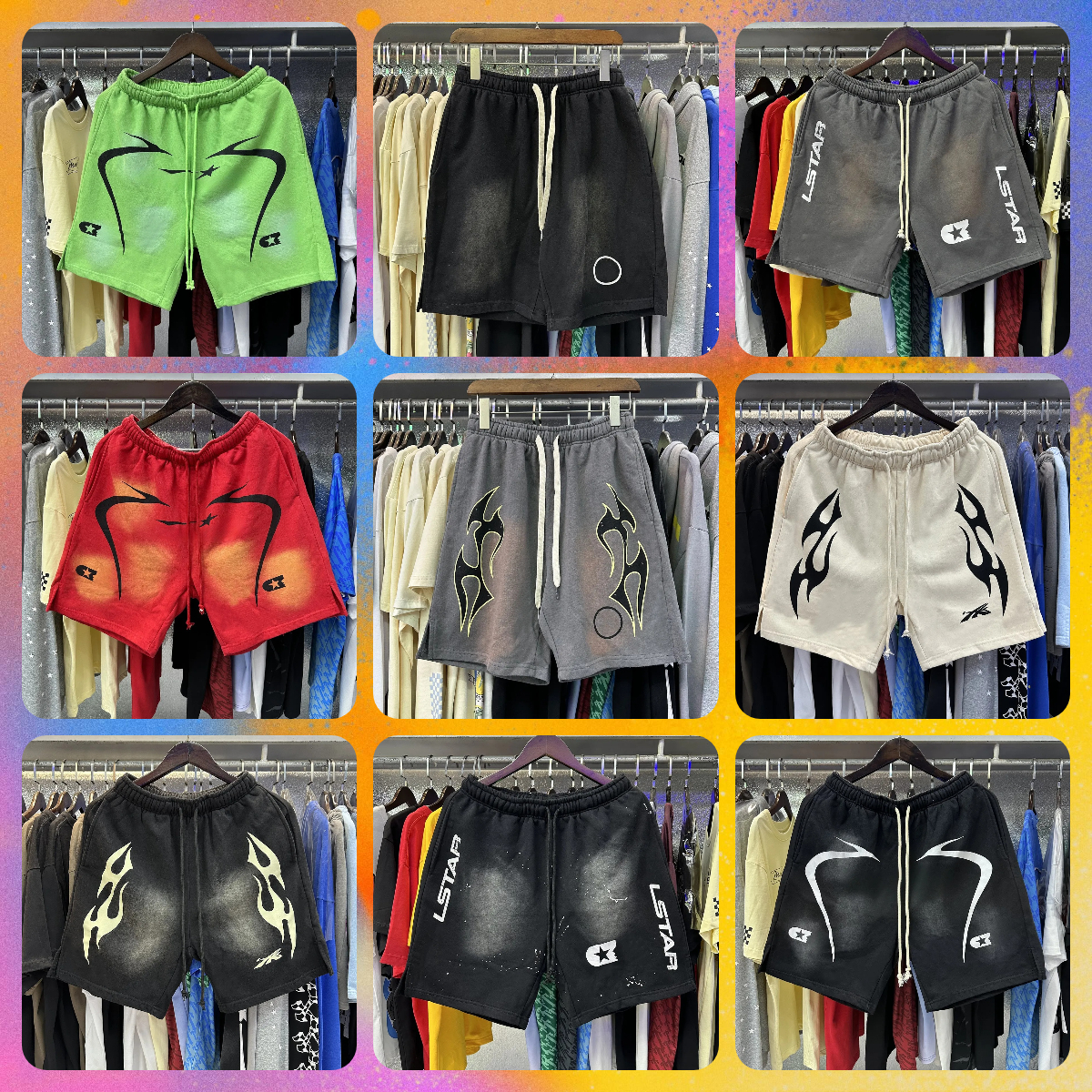 10A Designert Short With NFC scan Mens Sports Suit Womens Graphic helles Tee Pullover street trend Hip Hop Alphabet Print pants DYZXS B3