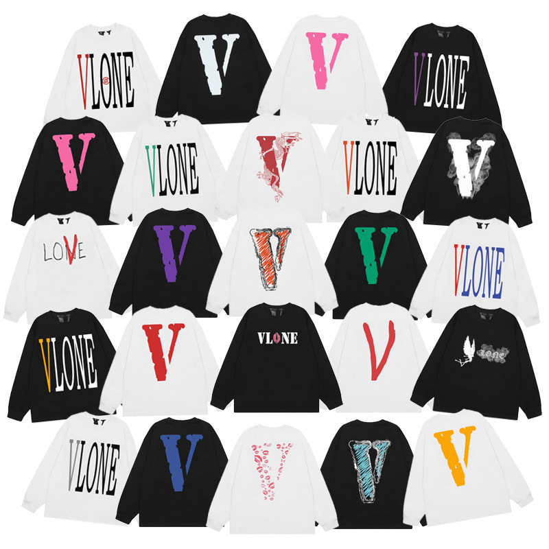 Vlonely – sweat à capuche pour homme et femme, Streetwear de styliste, chemise à manches longues, couleur abricot, col rond, nouvelle collection