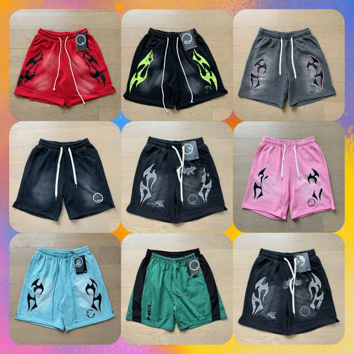 10A Designert Short With NFC scan Mens Sports Suit Womens Graphic helles Tee Pullover street trend Hip Hop Alphabet Print pants DYZXS B1