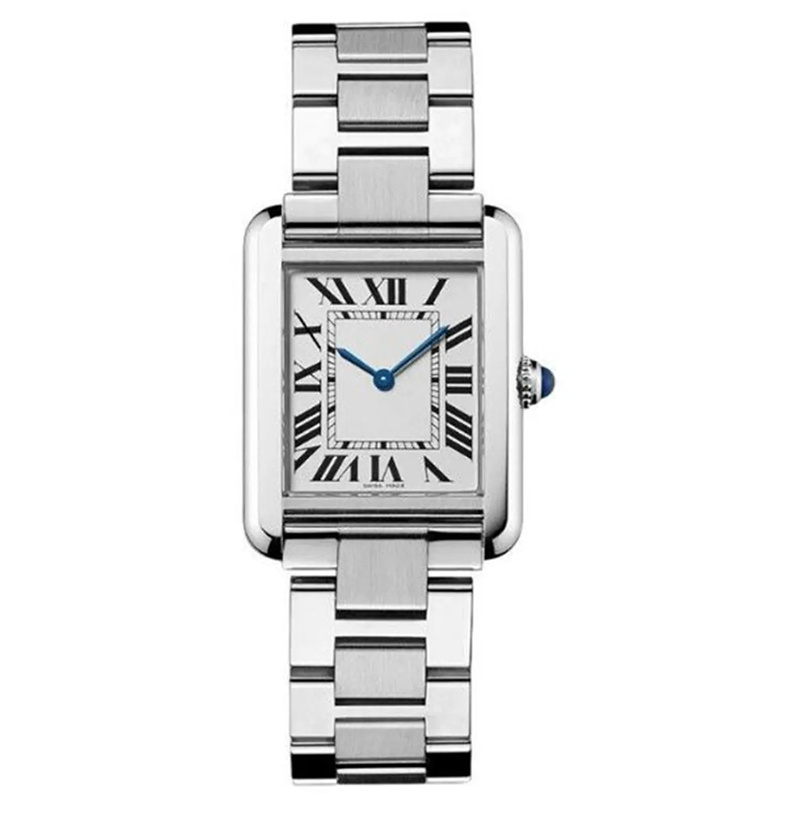 U1 Top AAA Designer Geometric Rectangle Tank watch Must Francaise Series Solo Watch Panthere de G Factory Quartz Real Leather Sapphire Ultra Thin La