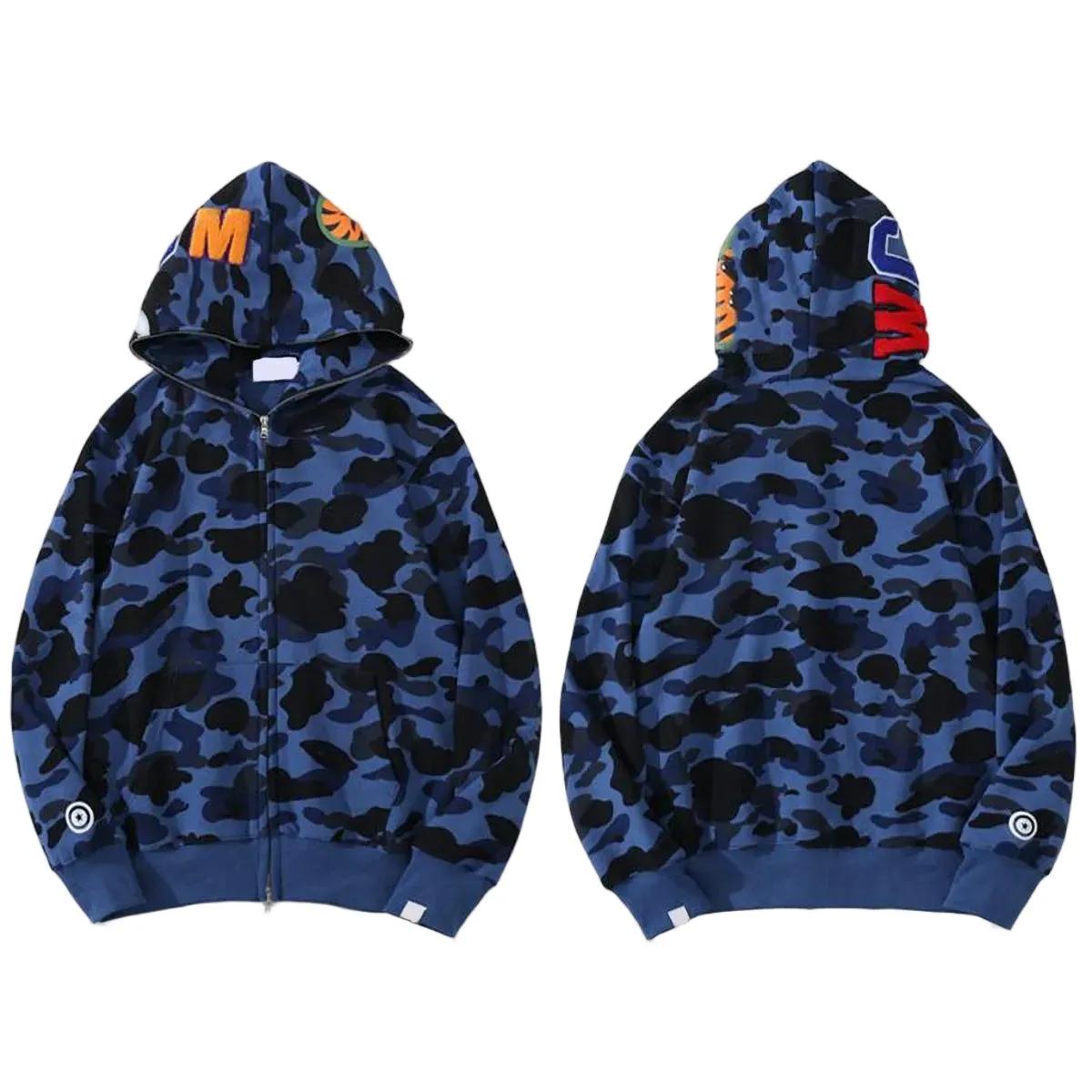 hoodie Mens Hoodies Designer Full Zip Up Hoodie Men Camouflage Graphic Cotton Jacket Hoody Hooded Sweatshirt Women Long Sleeve Sweatshirts
