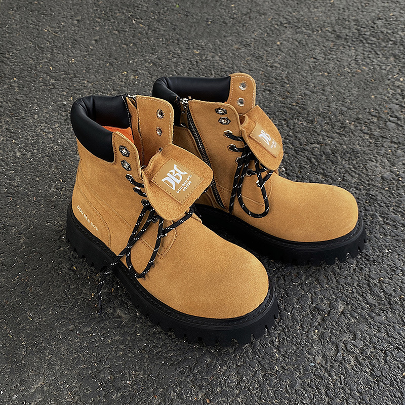 Free shipping designer shoes for womens mens Martens boots black brown khaki blue Fashionable and versatile Thick soled height increasing hiking sho