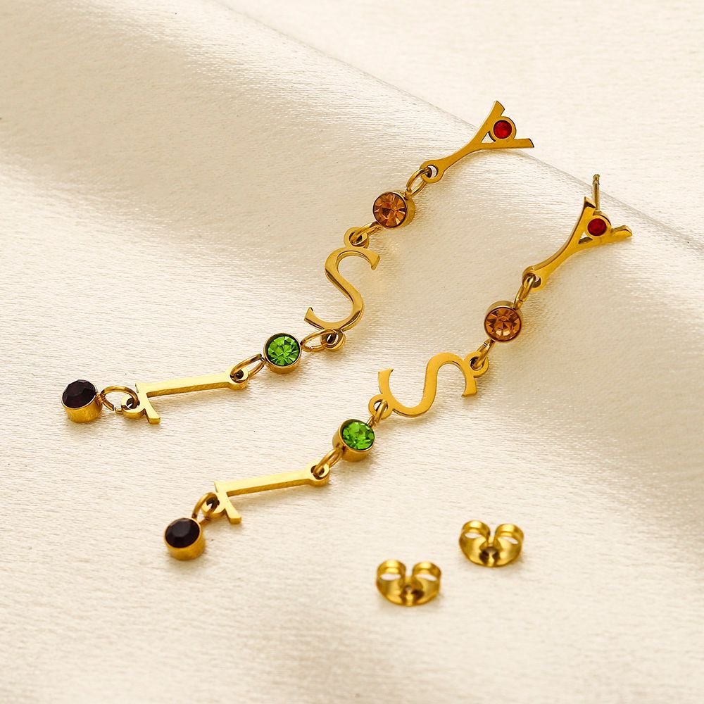 Designer Brand Letter pendant Women Lady Party Wedding Lovers Gift Pearl Earrings Luxury Jewelry Earring 20Style