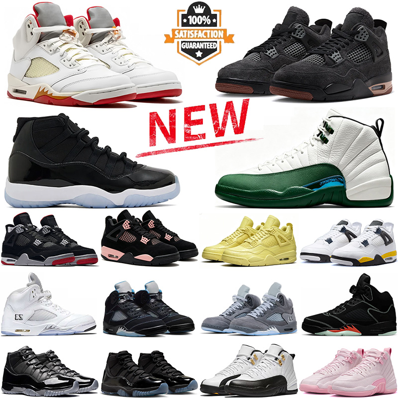 Livraison gratuite Designer 4s 5s 9s 11s 12s baskets Space Jam Bucks Sunset London Chalk Lemonade Halloween Black Metallic Basketball Shoe Chauss