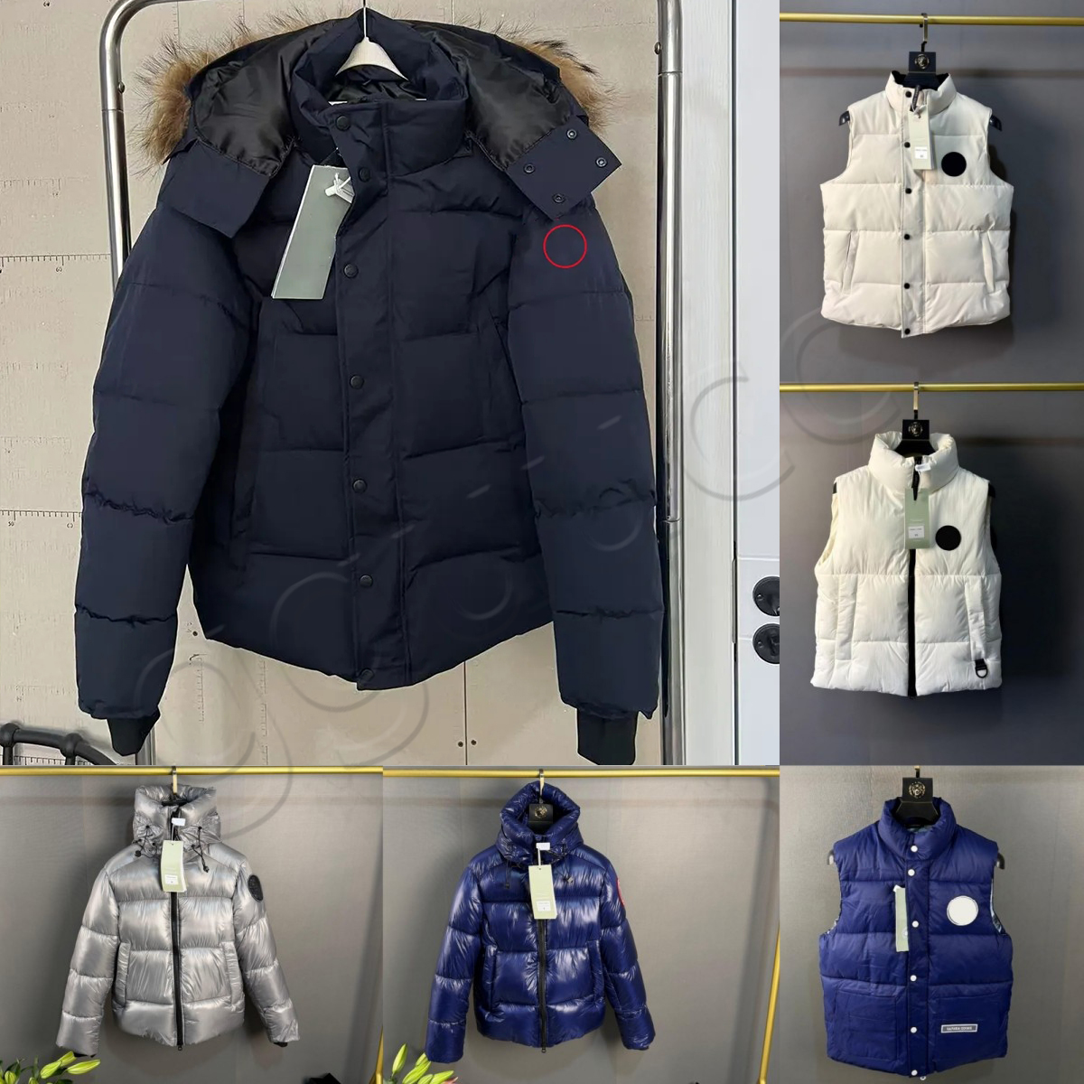 Mens Puffer Jacket Designer Gilet Vests Jacket Bodywarmer Loose Coat Goose Waistcoat Feather Material Graphite Gray Black And white Blue Trend Coupl