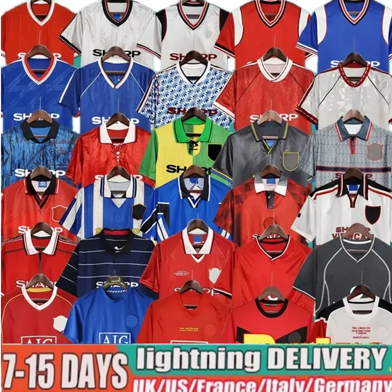 Manchester ManUniTEd Retro kit Soccer Jerseys mens kids Football Shirt Long Sleeved Ronaldo Rooney Giggs Nani 2006 07 08 Home Away Scholes Tevez Vin
